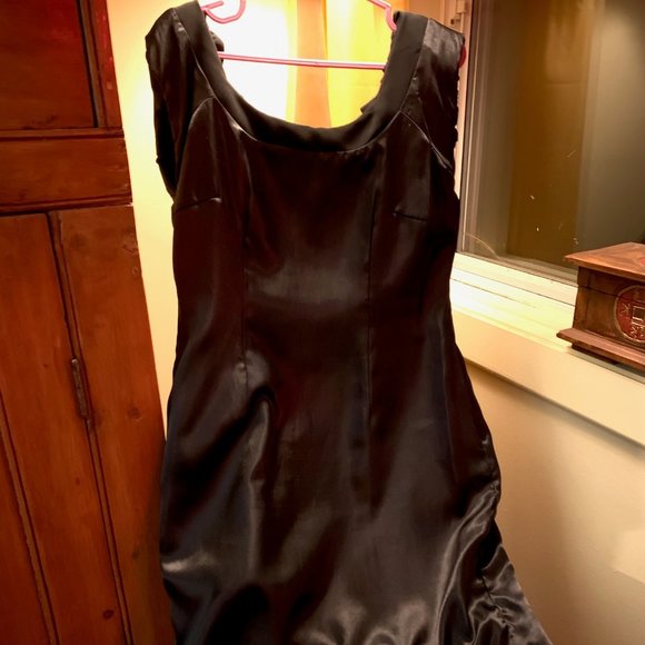 Dress, Under knee, Black, Size 6, Full lining, Sleeveness. Details. - Picture 8 of 10